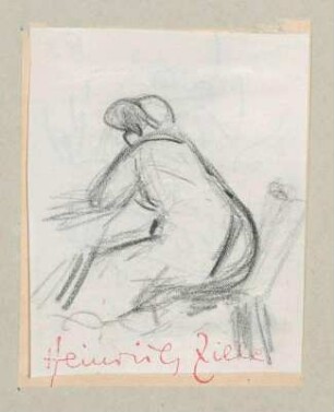 Sitzende Frau