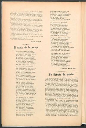 El canto de la pampa