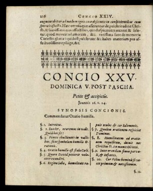 Concio XXV. Dominica V. Post Pascha.