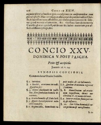 Concio XXV. Dominica V. Post Pascha.