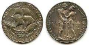 Medaille auf den Anschluss Danzigs, in Originalschachtel
