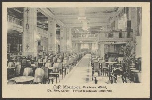 Ansichtskarte Innenraum und Bühne des „Café Moritzplatz“ , Oranienstraße 43-44