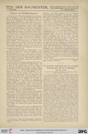 Beilage zu: 1905, März