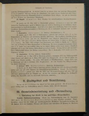 II. Stadtgebiet und Bevölkerung.