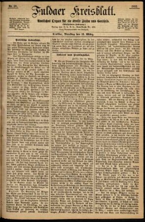 Ausgabe vom Dienstag, den 13. März 1883.