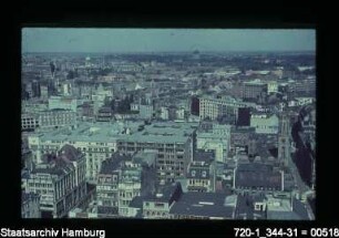 Rathausturm nach Nordwesten, Rundblick