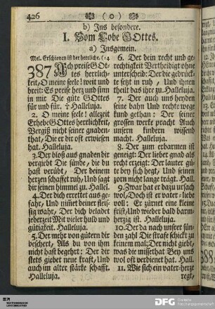 Vom Lobe Gottes.