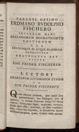 Parenti Optimo Erdmano Rudolpho Fischero ...