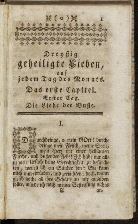 Das erste Capitel. - Zweytes Capitel.