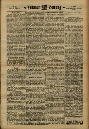 Zweite Ausgabe vom Dienstag, den 30. Mai 1911.