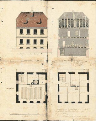 Bau der katholischen Schule zu Wagenstadt