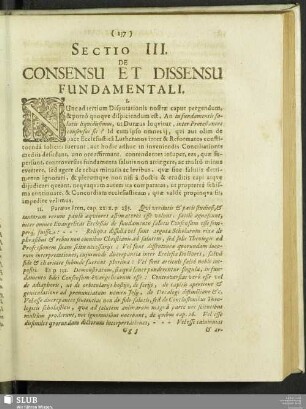 Sectio III. De Consensu Et Dissensu Fundamentali