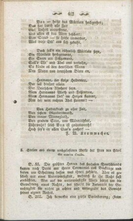 5. Stellen aus einem nachgelassenen Werke der Frau von Staël dix années d'exile.