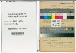 Entnazifizierung Heinrich Hoffmann , geb. 01.04.1896 (Haendler)