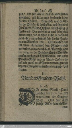 II. Von der Gnaden-Wahl
