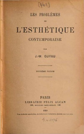 Les problémes de l'esthétique contemporaine
