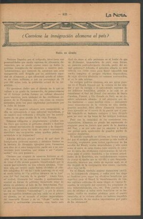 ¿Conviene la inmigración alemana al país? : Habla un alemán