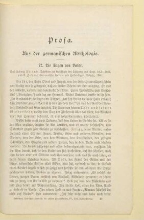 Aus der germanischen Mythologie