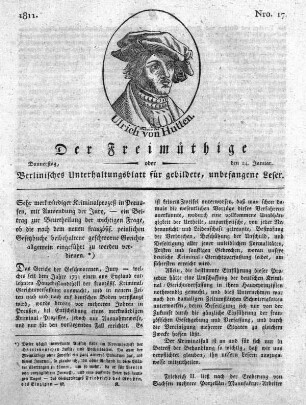 Nro. 17, Donnerstag, den 24. Januar 1811