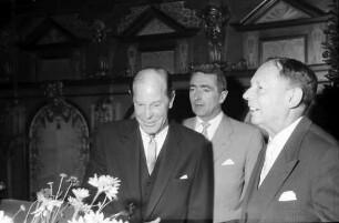 Freiburg: Rathaus, Dowling, Oberbürgermeister Brandel und Ernst