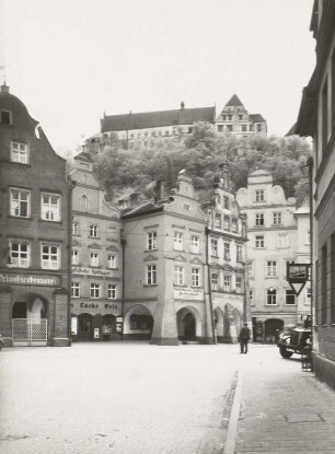 Landshut, Stadtansicht : Landshut. Stadtansicht mit Burg Trausnitz. Von Norden