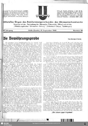 Die Bewährungsprobe