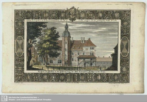 Prospect der Kirchen u. der Kellerey ingl. des alten Guarnisons Haußes in der ferne