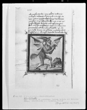 Jacobus Palladini de Anacharano, Prozeß des Teufels Belial mit Christus; der 'Grüne Teufel' — Belial