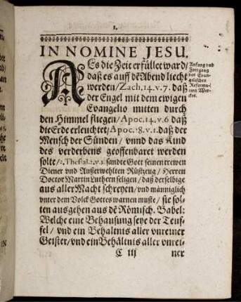 Anfang und Fortgang des Evangelischen Reformation Werckes.