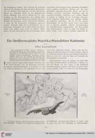 3/4: Die großherzogliche Majolika-Manufaktur Karlsruhe