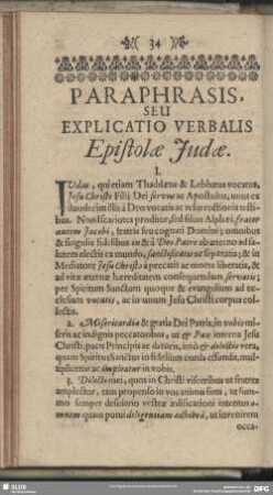 Paraphrasis, Seu Explicatio Verbalis Epistolae Judae