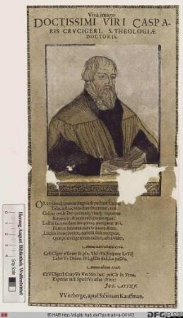 Bildnis Caspar Cruciger (eig. Creutzi(n)ger)