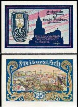 Freiburg in Schlesien, Notgeldserie , 25 Pfennig