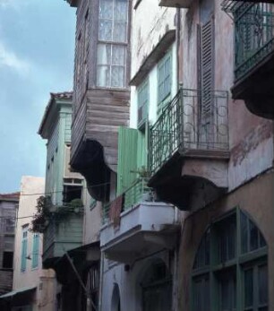 Réthymnon. Türkische Holzbalkone