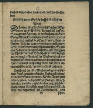Erstlich vom Gehör deß Göttlichen Worts