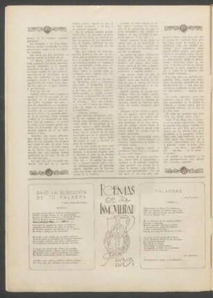 Poemas de la inmovilidad : Bajo la sugestión de tu palabra [y] Palabras...