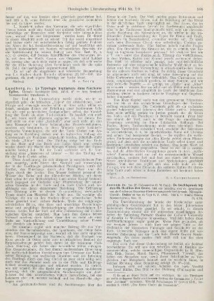 163-164 [Rezension] Lundberg, Per, La typologie baptismale dans l'ancienne église