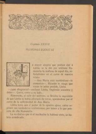 Capítulo XXXVII - Ilusiones egoístas