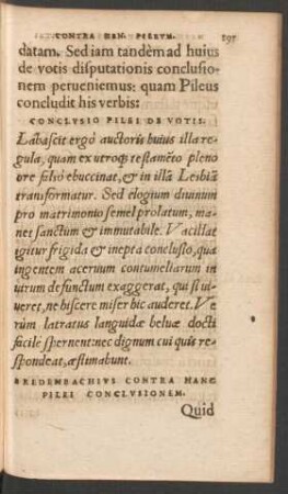 Bredembachius Contra Hanc Pilei Conclusionem.
