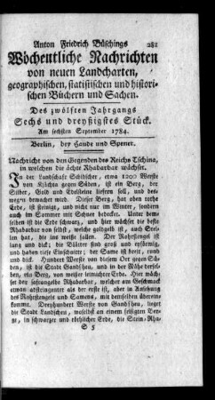 Sechs und dreyßigstes Stück