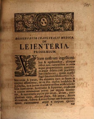 Diss. inaug. med. de leienteria