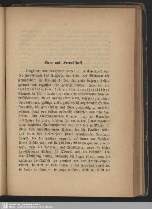 Liebe und Freundschaft