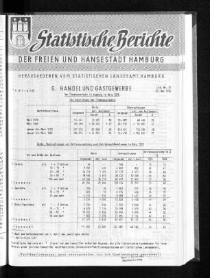 Der Fremdenverkehr in Hamburg im März 1970 : Lfd. Nr. 29