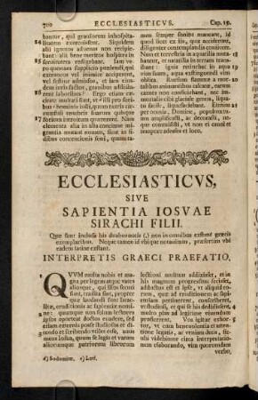 700-746, Ecclesiasticus Sive Sapientia ...