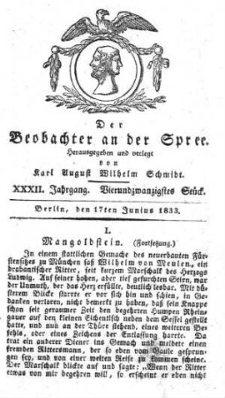 24. Stueck, 17. Juni 1833