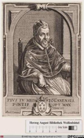 Bildnis Papst Pius IV. (Giovanni Angelo de' Medici) (reg. 25. 12. 1559 - 9. 12. 1565)