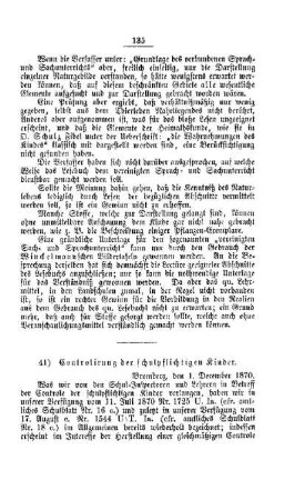 Controlirung der schulpflichtigen Kinder : [V. Elementarschulwesen]