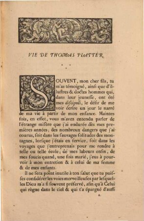 La Vie de Thomas Platter écrite par lui-même