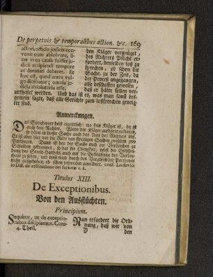 Titulus XIII. De exceptionibus.