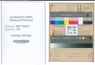 Entnazifizierung Michael Uerlings , geb. 26.04.1899 (Werkmeister)